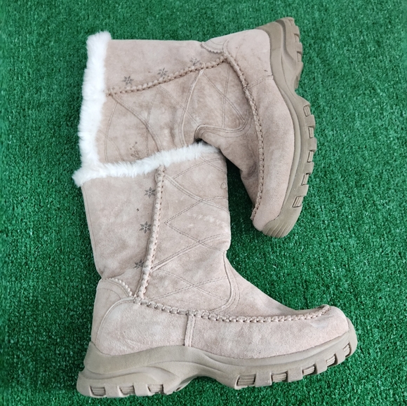 Cabela's hinsulate Insulation Women's Suede Fur Winter Boots Size 8D - Picture 1 of 8